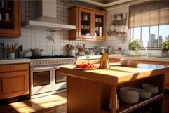 Practical Simple kitchen room. Generate Ai Product Image 1