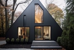 Simple gray house. Generate Ai Product Image 1