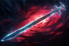Sharp Skeleton sword. Generate Ai Product Image 1