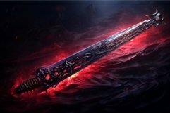 Metallic Skeleton sword. Generate Ai Product Image 1