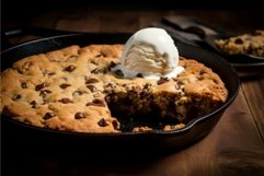 Indulgent Skillet cookie ice cream. Generate Ai Product Image 1