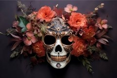 Intricate Skull mask flowers. Generate Ai Product Image 1