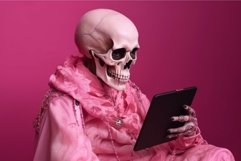 Skull pink woman. Generate Ai Product Image 1