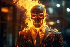 Skull fire suit. Generate Ai Product Image 1