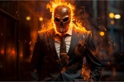 Striking Skull fire suit. Generate Ai Product Image 1