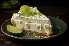 Creamy Slice lime pie. Generate Ai Product Image 1