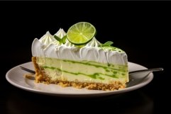 Refreshing Slice lime pie. Generate Ai Product Image 1