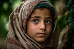 Small Arab child portrait. Generate ai Product Image 1