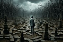 Small man lost. Generate Ai Product Image 1