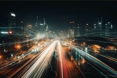Long exposure city photo. Generate Ai Product Image 1