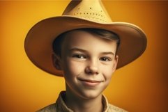 Smiling boy cowboy. Generate Ai Product Image 1