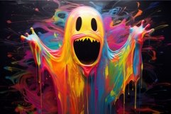 Elusive Smiling colorful ghost. Generate AI Product Image 1