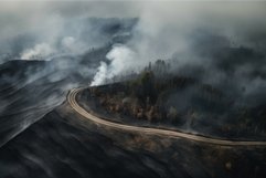 Smoke land road. Generate AI Product Image 1