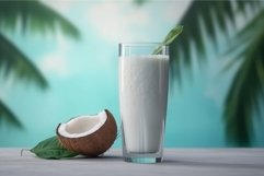 Smoothie coconut cream. Generate Ai Product Image 1