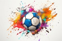 Soccer ball splash. Generate Ai Product Image 1