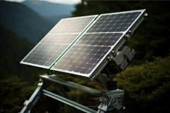 Renewable Solar panels field generators. Generate Ai Product Image 1