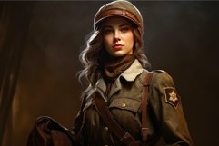 Brave Soldier woman uniform honor. Generate Ai Product Image 1