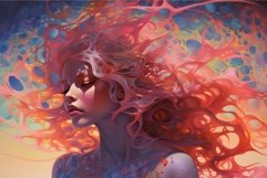 Textured Colorful paper wavy pieces. Generate Ai Product Image 1