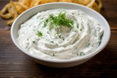 Chilled Sour cream. Generate Ai Product Image 1