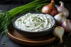 Dollopy Sour cream. Generate Ai Product Image 1