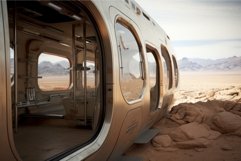 Futuristic Spaceship sliding doors. Generate Ai Product Image 1