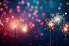 Sparkler colorful newyear. Generate Ai Product Image 1