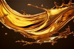 Splash golden oily. Generate Ai Product Image 1