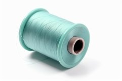Spool blue needle background. Generate Ai Product Image 1