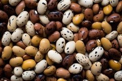 Vibrant Spotted beans colorful closeup. Generate Ai Product Image 1