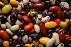 Spotted beans colorful closeup. Generate Ai Product Image 1