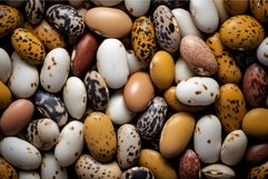 Bright Spotted beans colorful closeup. Generate Ai Product Image 1