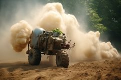 Spraying pesticide onto potato. Generate AI Product Image 1