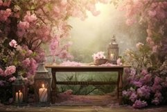 Spacious Spring wooden table. Generate Ai Product Image 1