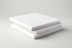 Stack unprinted white books. Generate Ai Product Image 1