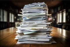 Stack paper office file. Generate AI Product Image 1