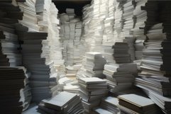 Organized Stack paper office file. Generate AI Product Image 1