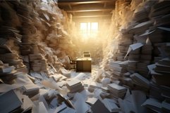Multicolored Stack paper office file. Generate AI Product Image 1