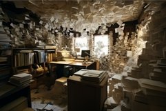 Stack paper office file. Generate AI Product Image 1