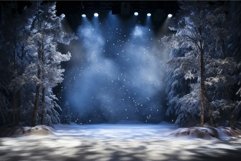 Bright Stage spotlight snow. Generate Ai Product Image 1