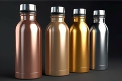 Stainless bottles metal flask. Generate Ai Product Image 1