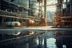 Steel tanks factory industry. Generate ai Product Image 1