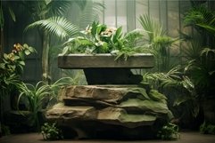 Serene rock garden with orchids Product Image 1