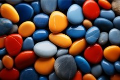 Stones orange blue background. Generate Ai Product Image 1