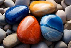 Bold Stones orange blue background. Generate Ai Product Image 1