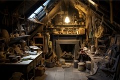 Utilitarian Storage room cottage. Generate Ai Product Image 1