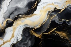 Black and white gold liquid marble. Generate Ai Product Image 1