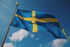 Sweden flag sky. Generate Ai Product Image 1