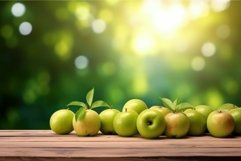 Table green apples. Generate Ai Product Image 1