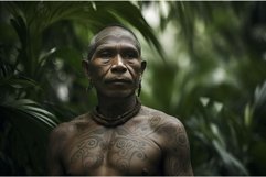 Tattooed tribe man. Generate Ai Product Image 1