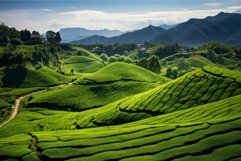 Tea farms cultivated. Generate AI Product Image 1